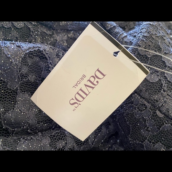 R&M Richards Short Sleeve Cold Shoulder Lace Gown - Picture 8 of 9